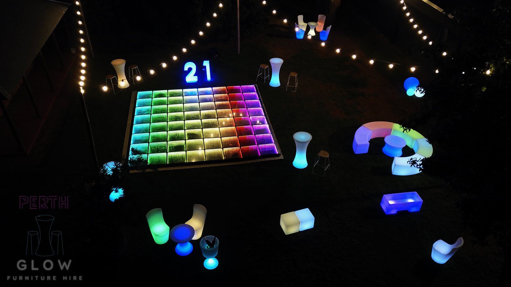 Perth Glow aerial event view