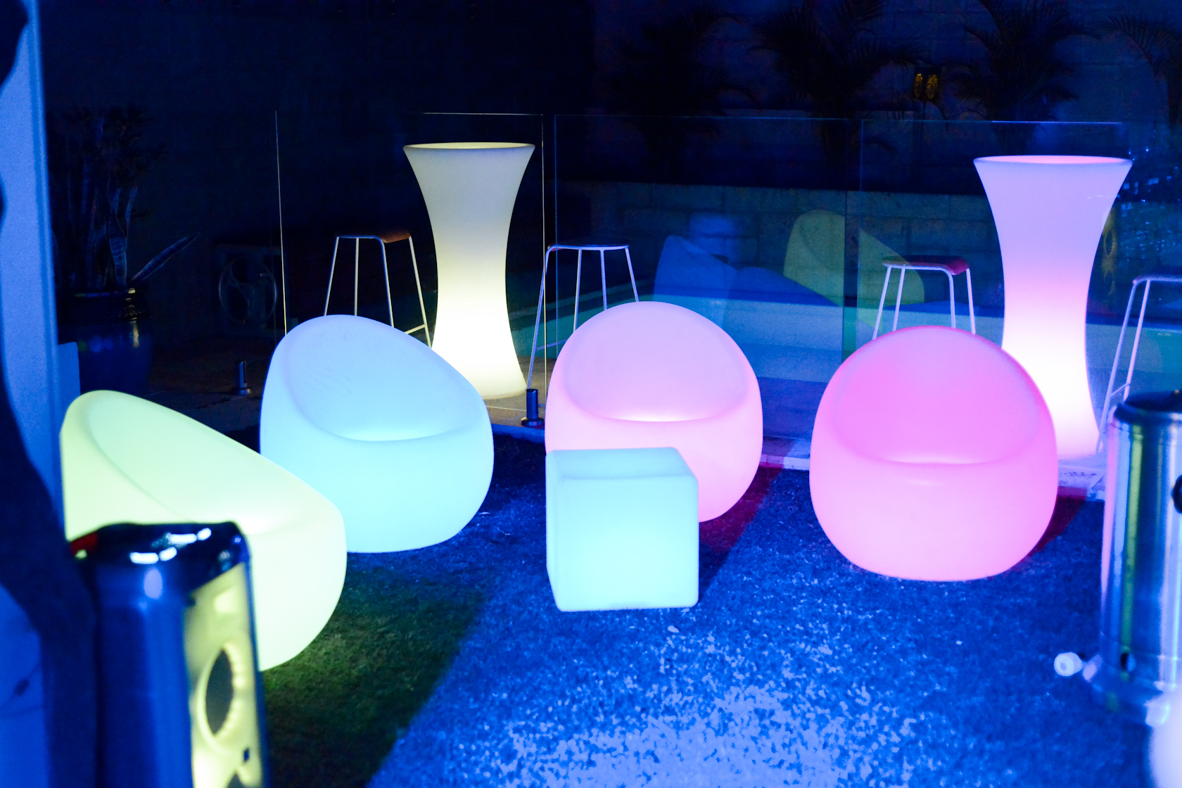 LED Glow Furniture Perth hire
